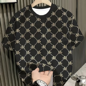 Letter Print Boys' Casual Short-Sleeve T-Shirt