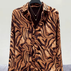 Vintage Tiger Print Shirt for Men