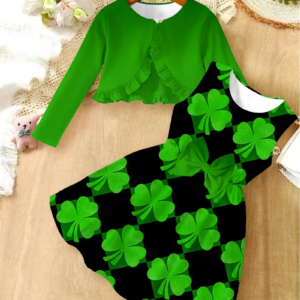 Random Print Two-Piece Set for Girls